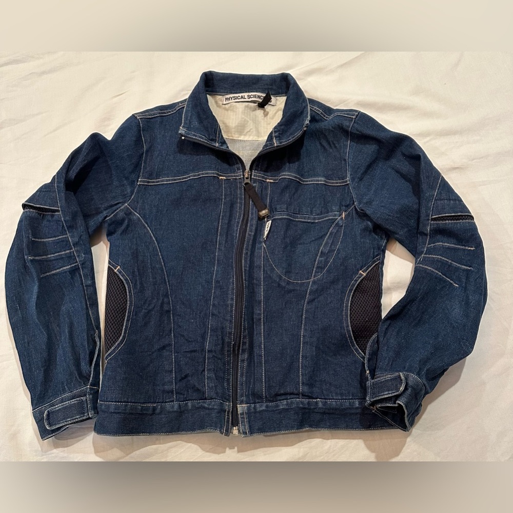 Physical Science Korea Jean Motorcycle Jacket Denim